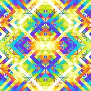 Geometric abstract triangles pattern. Aztec style. Seamless vector image. Illustrazione stock