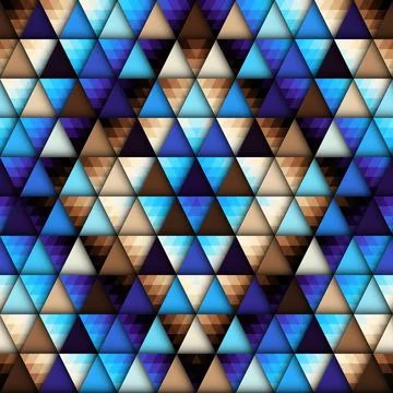 Geometric abstract triangles pattern. Seamless vector image. イラスト素材