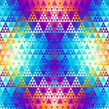 Geometric abstract triangles pattern. Seamless vector image. Stock Illustration
