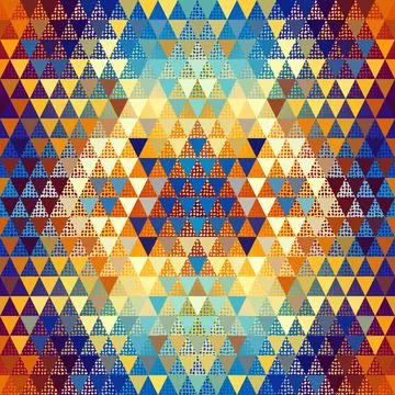 Geometric abstract triangles pattern. Seamless vector image. イラスト素材
