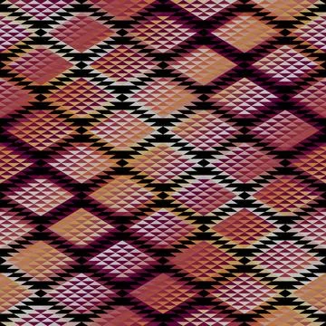 Geometric abstract triangles pattern. Seamless vector image. 库存插图