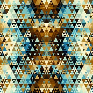 Geometric abstract triangles pattern. Seamless vector image. Stock Illustration