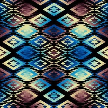 Geometric abstract triangles pattern. Seamless vector image. Stock Illustration