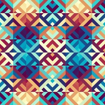 Geometric abstract triangles pattern. Seamless vector image. 库存插图