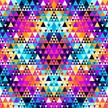 Geometric abstract triangles pattern. Seamless vector image. Stock Illustration