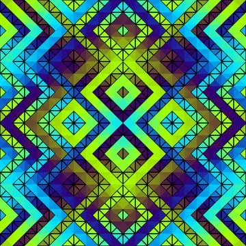 Geometric abstract triangles pattern. Seamless vector image. Stock Illustration