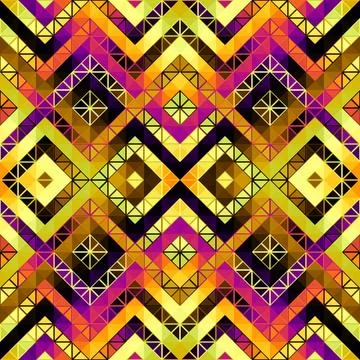 Geometric abstract triangles pattern. Seamless vector image. Stock Illustration