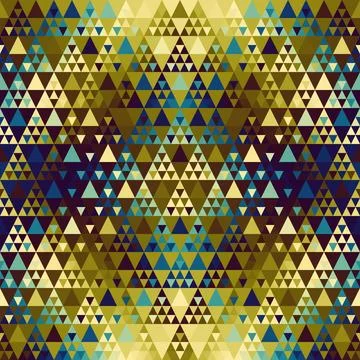Geometric abstract triangles pattern. Seamless vector image. Stock Illustration