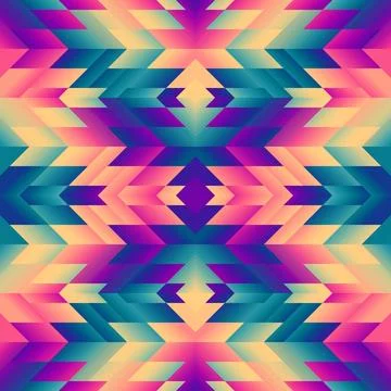 Geometric abstract triangles pattern. Seamless vector image. Stock Illustration