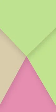 Geometric abstract triangular shapes in lime green, beige, and pink create .. Stock Illustration