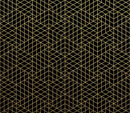 Geometric abstract vector pattern gold background Stock Illustration