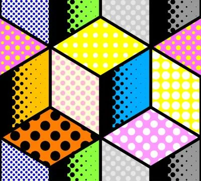 Geometric abstract vector pattern. Seamless cubes background. Stock Illustration