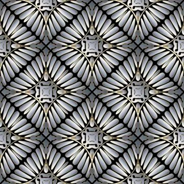 Geometric abstract vector seamless pattern. Modern ornamental background. Repeat Stock Illustration