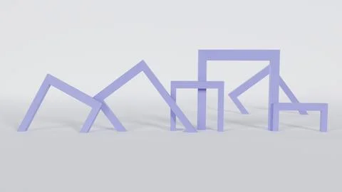 Geometric abstraction for background. 3D rendering. Stock Photos