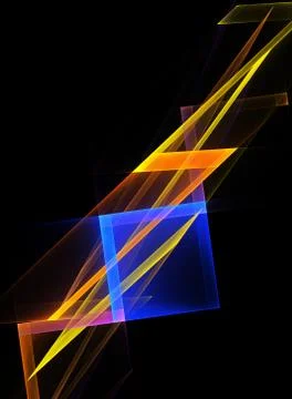 Geometric abstraction on a black Illustrazione stock