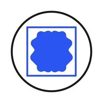 Geometric abstraction creates a stylized visual form within a circle of str.. Stock Illustration