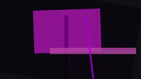 Geometric abstraction featuring a magenta square, line, and rectangle again.. Stock Footage 335441949