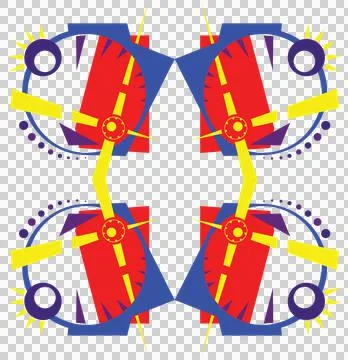 Geometric Abstraction Pattern B Color Stock Illustration