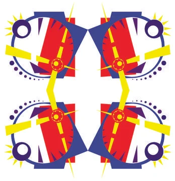 Geometric Abstraction Pattern B Color Stock Illustration