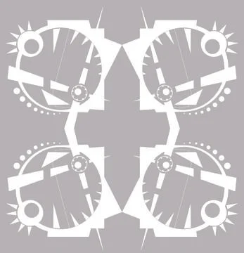 Geometric Abstraction Pattern B White Illustrazione stock