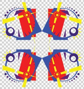 Geometric Abstraction Pattern C Color Stock Illustration