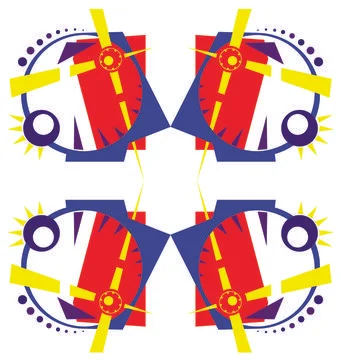 Geometric Abstraction Pattern C Color Stock Illustration