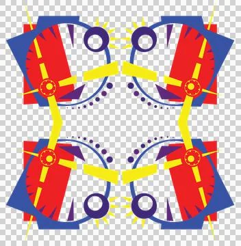 Geometric Abstraction Pattern A Color Stock Illustration