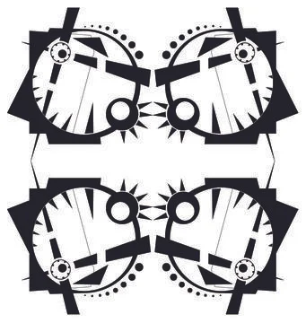 Geometric Abstraction Pattern D Black Stock Illustration