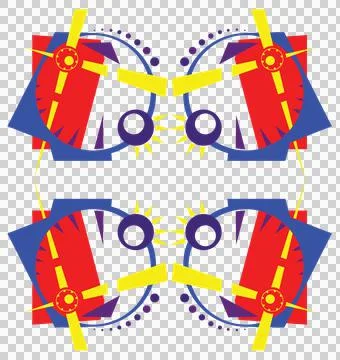 Geometric Abstraction Pattern D Color Illustrazione stock