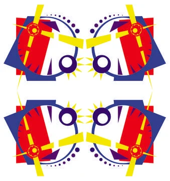 Geometric Abstraction Pattern D Color Stock Illustration