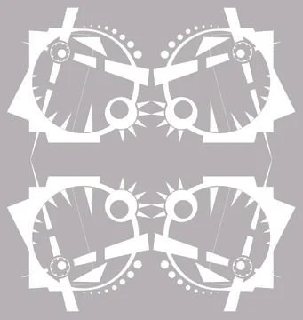 Geometric Abstraction Pattern D White Stockillustratie