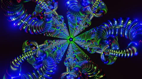 Geometric abstraction with strobe lights in a seamless VJ loop Stock Footage 326870710