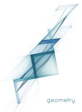 Geometric abstraction on a white Illustrazione stock