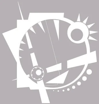 Geometric Abstraction White Stock Illustration