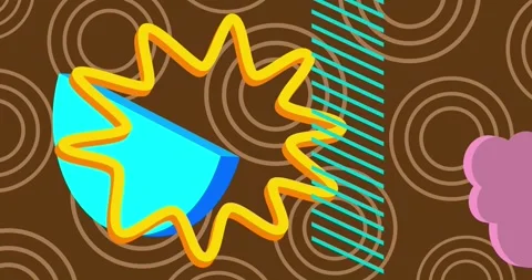 Geometric advertising, colourful backdrop elements animation Stock Footage 295087606