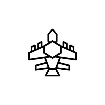 Geometric airplane illustration with sharp lines on pristine white backgrou.. 库存插图