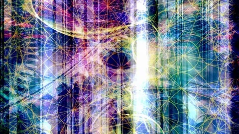 Geometric Alien Patterns and Artifacts Being Scanned by Bright Lasers Stock Footage 113132162