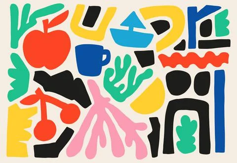 Geometric and Abstract Object Design Set Stock Illustration