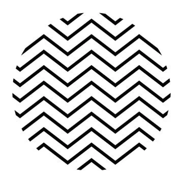Geometric and abstract zig zag circle vector design Stock Illustration