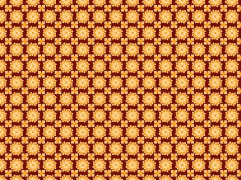 Geometric and arbitrary shapes of different shapes on a seamless colored patt Stock Illustration