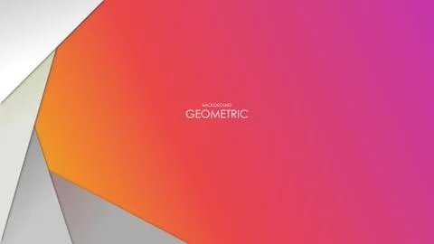 Geometric and Red-Yellow Gradient Background Stock Illustration