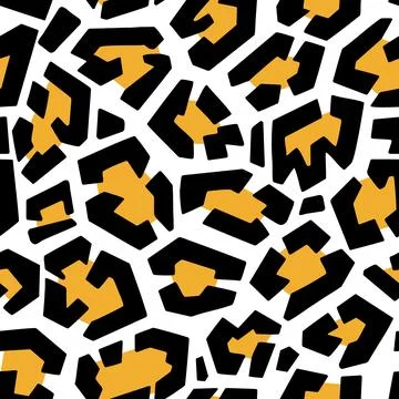 Geometric animal print. Seamless vector leopard skin pattern. 스톡 일러스트