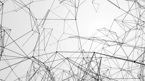 Geometric Animated Background with Moving Lines. Plexus Background Stock Footage 148419905