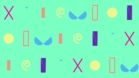Geometric animation on green Stock Footage 314911153
