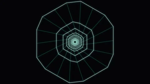 Geometric animation with lines converging to central point Stock Footage 337234452
