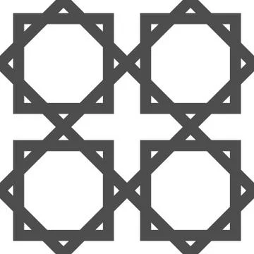 Geometric arabic islamic seamless pattern Stock Illustration