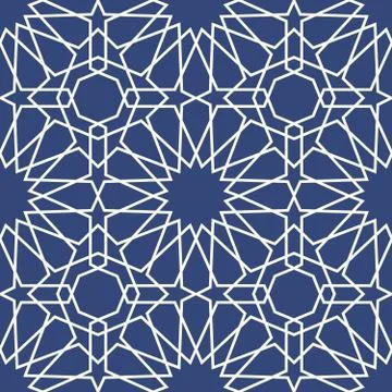 Geometric arabic seamless pattern. Abstract islamic vector background. 스톡 일러스트