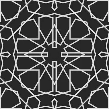 Geometric arabic seamless pattern. Abstract islamic vector background. 스톡 일러스트