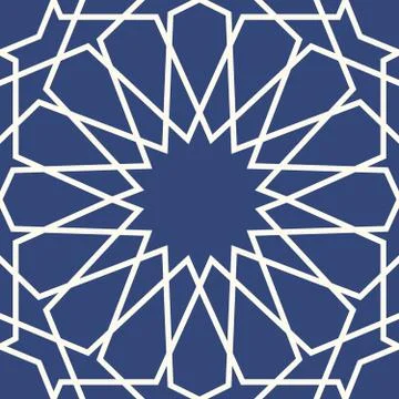 Geometric arabic seamless pattern. Abstract islamic vector background. Stockillustratie