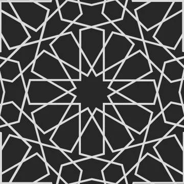 Geometric arabic seamless pattern. Abstract islamic vector background. イラスト素材